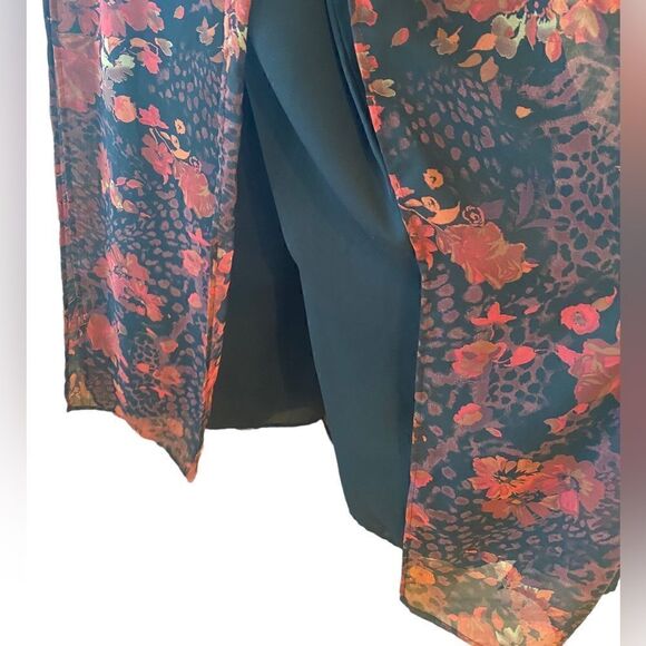 Sheri Martin Sz 8P Red Vintage 2 Piece Floral Evening Cocktail Wedding Pantsuit - Picture 8 of 9